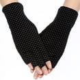 thumbnail image 4 of HOMEIORA Sun Gloves for Women UV Protection Fingerless Non Slip Sunscreen Driving Gloves for Summer Outdoor - Black, 1 Pair, 4 of 7
