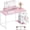 Pink, variant on 39 Inch Computer Desk with Monitor Stand Small Home Office Desks with Non-Woven Storage Drawer for Bedroom Study Table Writing and Work Desk Espresso