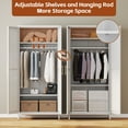 thumbnail image 5 of GangMei Metal Storage Cabinet Locker with Hanger Rod and Adjustable Shelves, Large Steel Cabinet for Living Room,Office,School,Gym,Garage,(White), 5 of 9