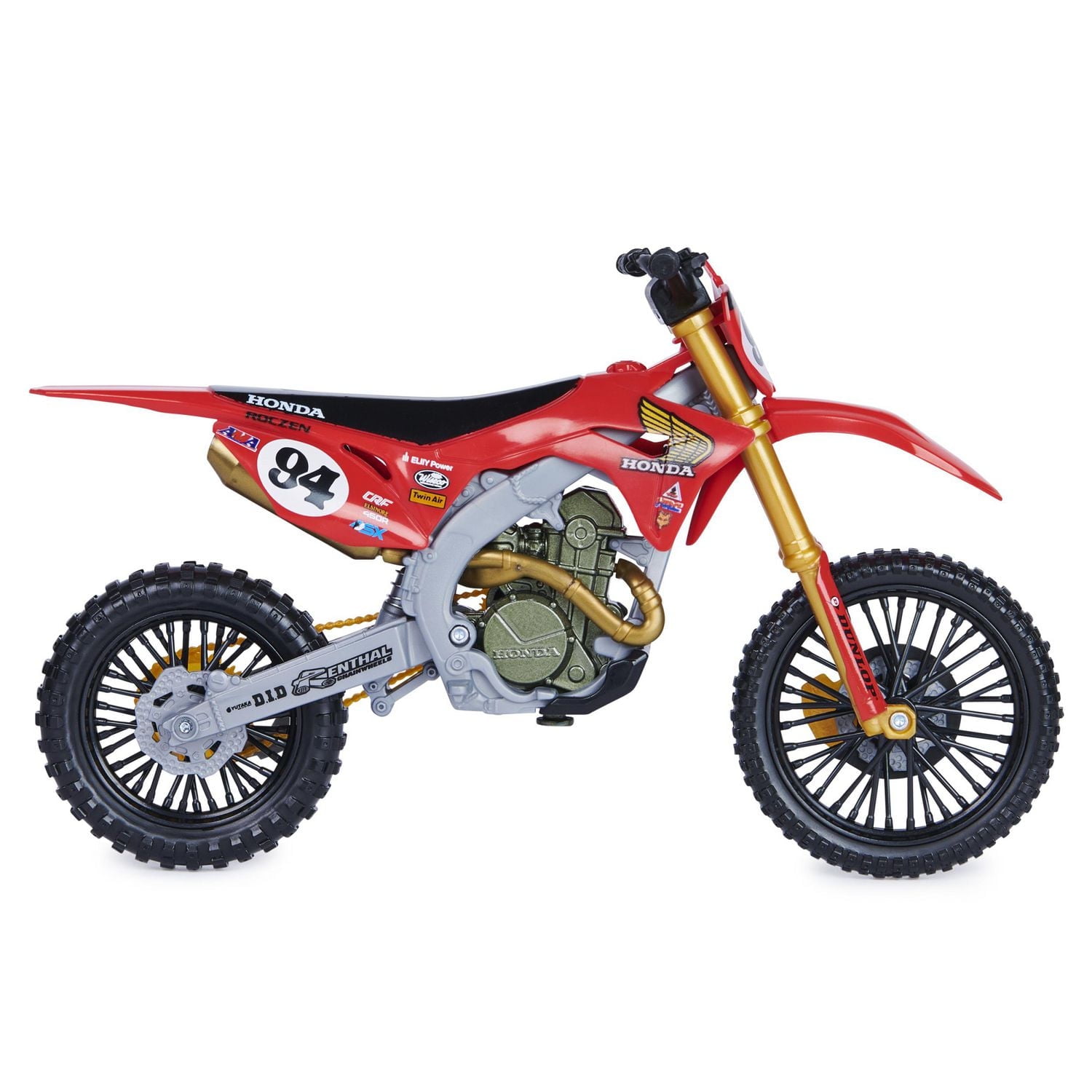Supercross, Authentic Ken Roczen 1:10 Scale Collector Die-Cast Toy Motorcycle Replica with Display Stand, For Collectors and Kids Age 5 and Up