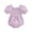Purple, variant on Musuos Baby Girl Cute Romper 0-24 Months Casual Short Puff Sleeve Floral Print Bodysuit Newborn Playsuit