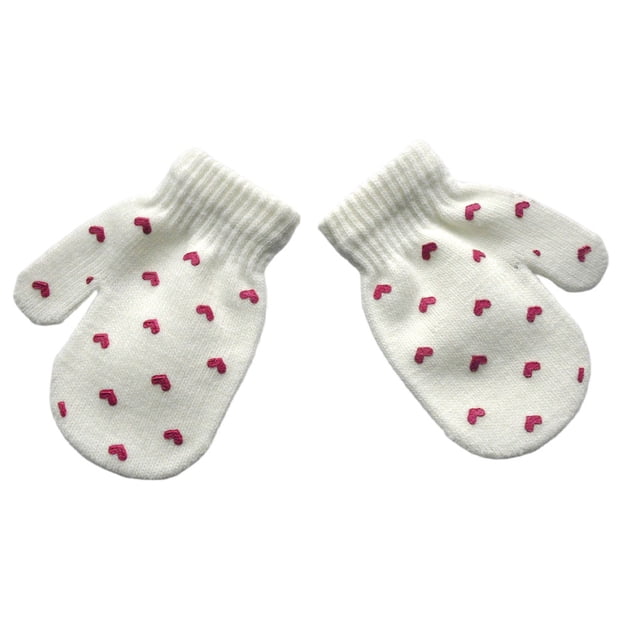 Sonducket Manoplas para bebés Estiramiento de dedo completo Guantes para recién nacidos Diseño considerado Suministros para niños pequeños Regalos de guantes y mitones Pequeño corazón blanco Sonducket AP009858-02