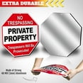thumbnail image 3 of ANLEY Private Property Aluminum Warning Sign, Trespassers Will Be Prosecuted - No Trespassing Security Alert, 3 of 6