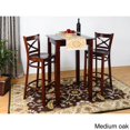 thumbnail image 5 of Beechwood Mountain 3PC Solid Wood X-Back Bar Set in Mahogany with Wood Seat, 5 of 5