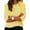 Yellow, variant on BUIGTTKLOP 3/4 Length Sleeve Womens Tops Crewneck T Shirts Striped Loose Fitting Basic Tees Tops