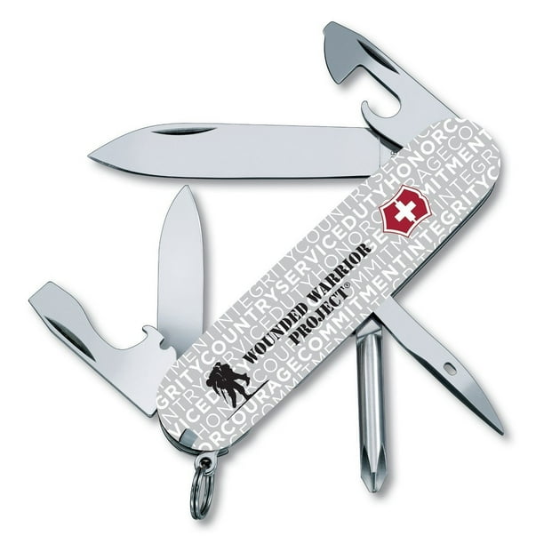 Victorinox Swiss Army Tinker Pocket Knife, Grey Jargon with WWP Logo