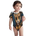 thumbnail image 2 of Yiaed Playful Leopard Art Print Infant Climbing Short Sleeve Onesie One-Piece Baby Bodysuit Clothes 0-12 Months -12 Months, 2 of 6