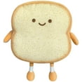 thumbnail image 1 of Fluffy Toast Slice Bread Shaped Plush Stuffed Figure, Sofa Bedroom Cuddle Pillow Decor, 1 of 8
