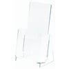 Plymor Clear Acrylic Tri-Fold Brochure Literature Holder (Countertop), Fits Documents Up to 4" Wide (12 Pack)