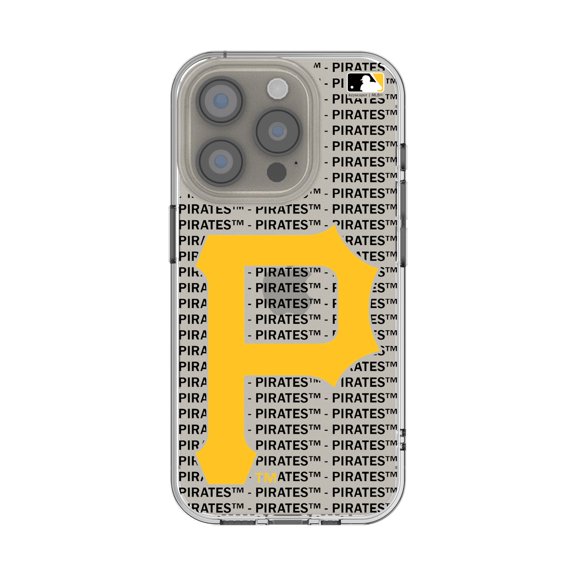 Pittsburgh Pirates Text Backdrop Clear iPhone Case