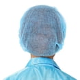 thumbnail image 4 of Gorro de pelo desechable Sunnimix 100x Cubiertas Net Bouffant 19 pulgadas Azul, 4 of 8