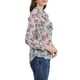 thumbnail image 4 of Camisa floral de manga larga con botones y cuello con volantes para mujer Inspire Chic, tamaño S, azul claro, 4 of 6