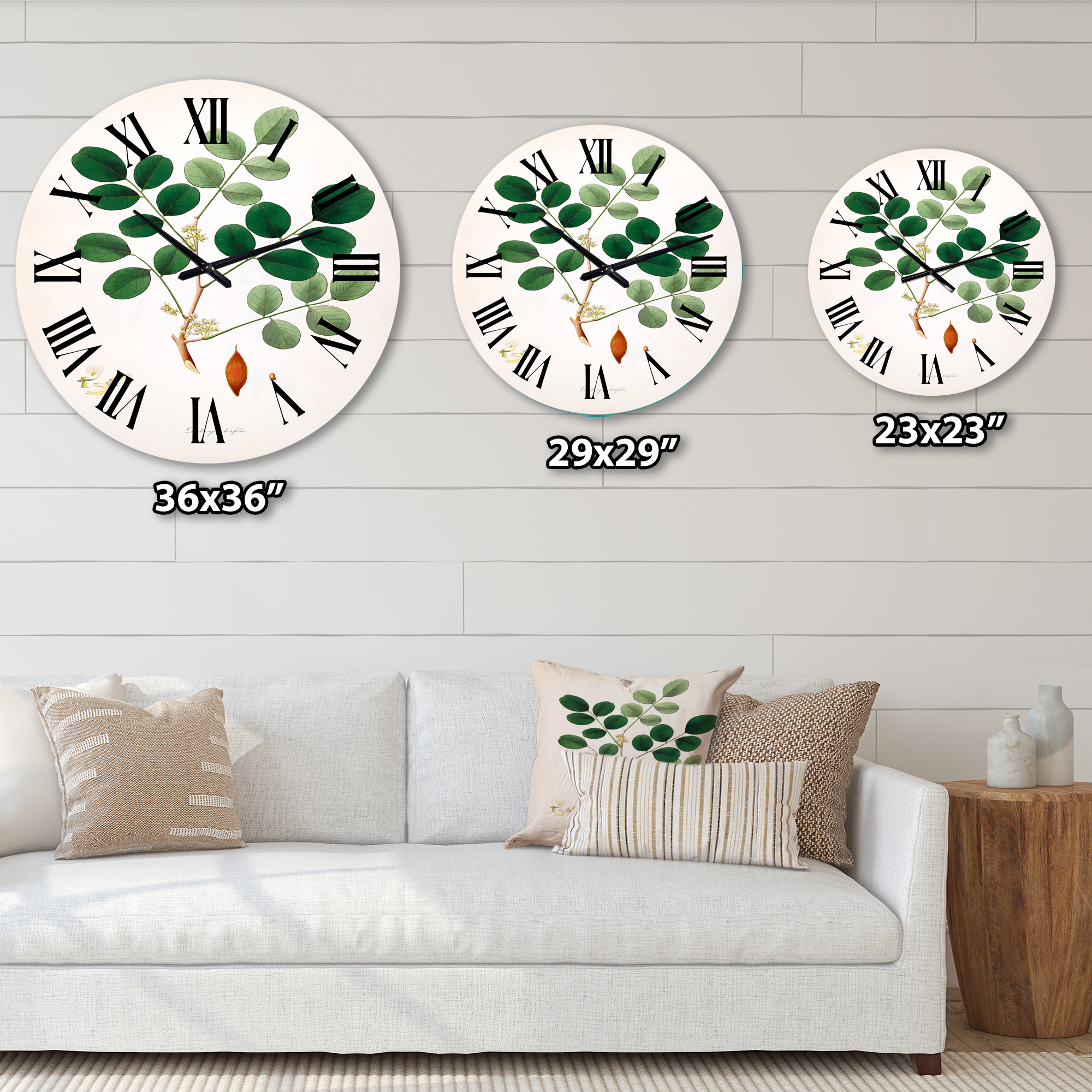 Designart 1 in Quartz Farmhouse Wall Clock