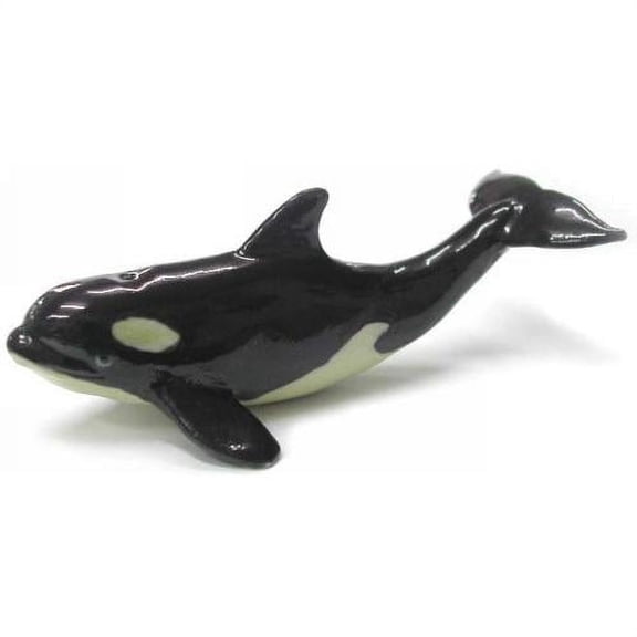 Orca Whale Calf - miniature porcelain figurine