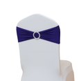 thumbnail image 1 of Funda para silla de banquete de boda, sin lazo, con lazo, cinturón, hebilla de flor, decoración para respaldo de silla, hebilla elástica, respaldo de silla, cinta de hilo, 1 of 5