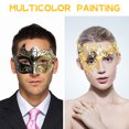 thumbnail image 4 of Pareja par Mardi Gras Masquerade Mask Set Party Costume Accessories, Vintage Masquerade Masks Adepaton BST3009924-1, 4 of 5