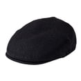 thumbnail image 1 of FEINION Autumn Men Cap Summer Hat Wool Blend Flat Caps Large Check Herrinbone Hats 721 black 62 cm, 1 of 6