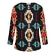 thumbnail image 4 of Pntutb moda mujer manga larga con cuello en V blusa estampada cremallera otoño casual pulóver tops Pntutb Pntutb-3919, 4 of 5