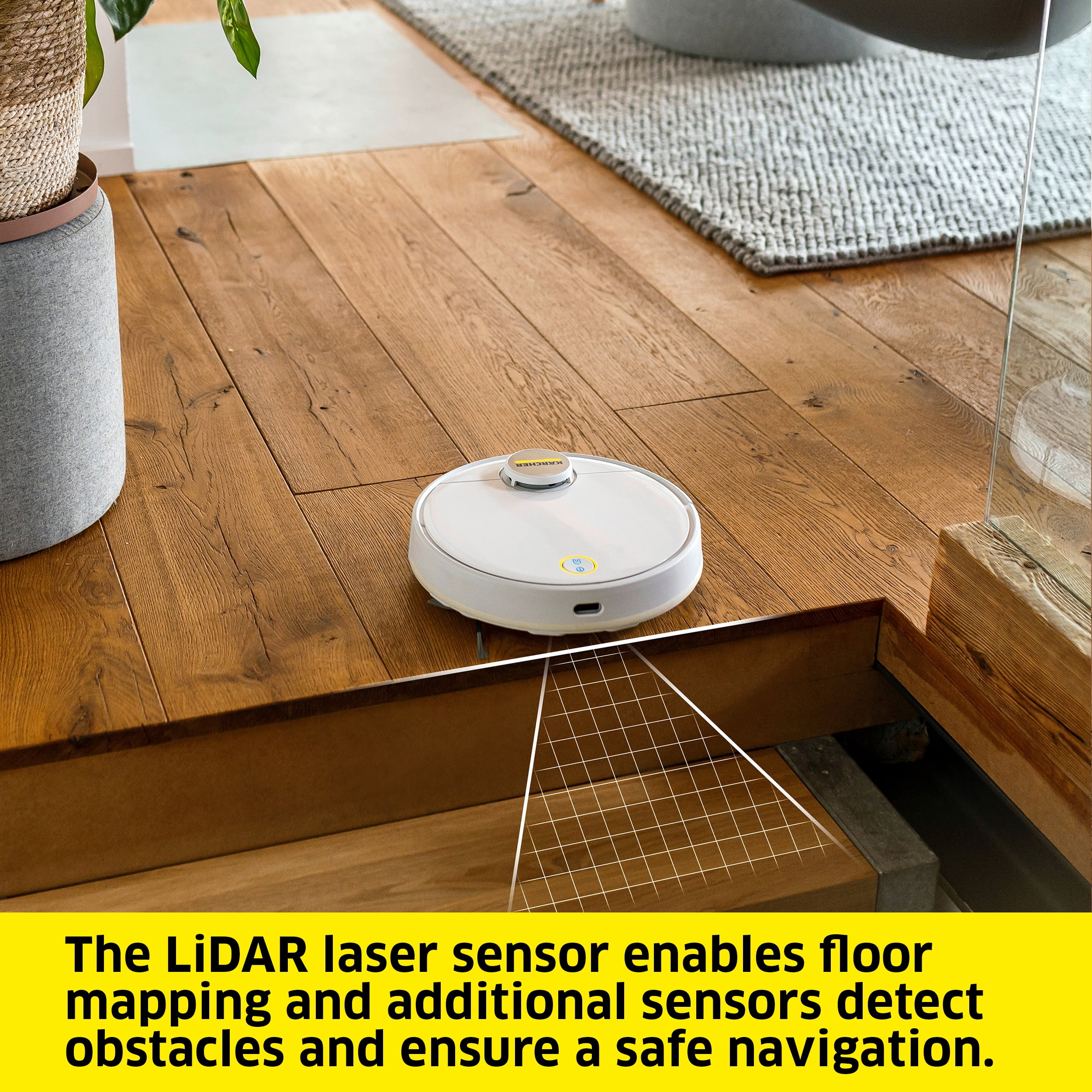 Karcher RCV 3, Robot Vacuum Cleaner, Mop Function, App, LiDar, Floor Mapping, Obstacle Detection - 120 min