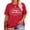 Red, variant on Women Merry Christmas Shirt Plus Size Christmas Shirts for Xmas Buffalo Plaid Tree T-Shirt Oversized Graphic Tee