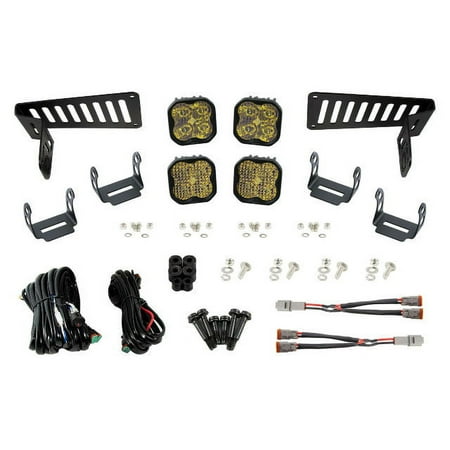 Diode Dynamics DD6556 Cowl LED Bracket Kit for 18-20Wrangler JL/Gladiator Yellow Fits select: 2018-2019,2021 JEEP WRANGLER UNLIMITED