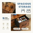 thumbnail image 2 of LIFERECORD Dresser 5 Fabric Storage Drawer Dresser TV Stand Chest of Drawers Rustic Brown, 2 of 6