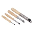 thumbnail image 4 of 4PCS Punch Hole Cutter, Solid Wood Handle Round Stainless Steel Sculpture Modeling Tool Set, 4 of 8