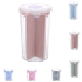 thumbnail image 4 of Naiovety Compartimento hermético con tapa giratoria, contenedor de alimentos, caja de almacenamiento de cereales transparente Organizadores de utensilios de cocina azul 13.5*14.5*11.5 cm, 4 of 6