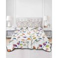 thumbnail image 2 of Twin XL Quilt Bedding Set, Colorful Leaves Reversible Summer Quilt 3 Pieces, Farmhouse Branches Botanical Lightweight Bedspreads Coverlets with 2 Pillow Shams for All Seasons, 2 of 5