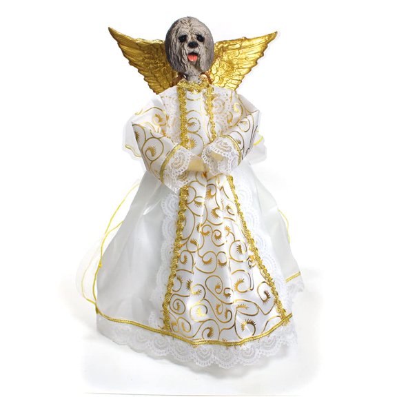 Lhasa Apso Angel Christmas Tree Topper