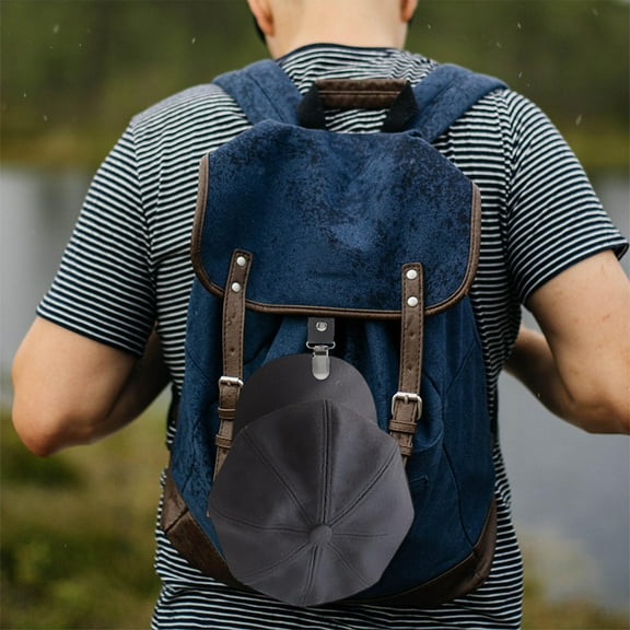 Homoyoyo 2-Pack Black Hat Clips for Women Travel, Rectangular Shape Alloy Hat Securing Accessories