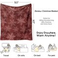 thumbnail image 4 of Throw Blanket 60"x50",Merry Xmas Red Snowflake Winter Holiday Festival Blanket for Women Men,Soft Flannel Fleece Throw for Home Living Room Bed Chair Couch Decor, 4 of 6