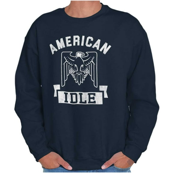 American Idle Bald Eagle Patriotic Unisex Plus Fleece Graphic Sweatshirt Brisco Brands 2X