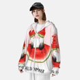 thumbnail image 3 of Vsdgher Watermelon Gnome Print Adult Hoodie Shirts Rash Guard for Men Women,Long Sleeve Sun Protection Fishing Shirts for Athletic Running Swim-Large, 3 of 7