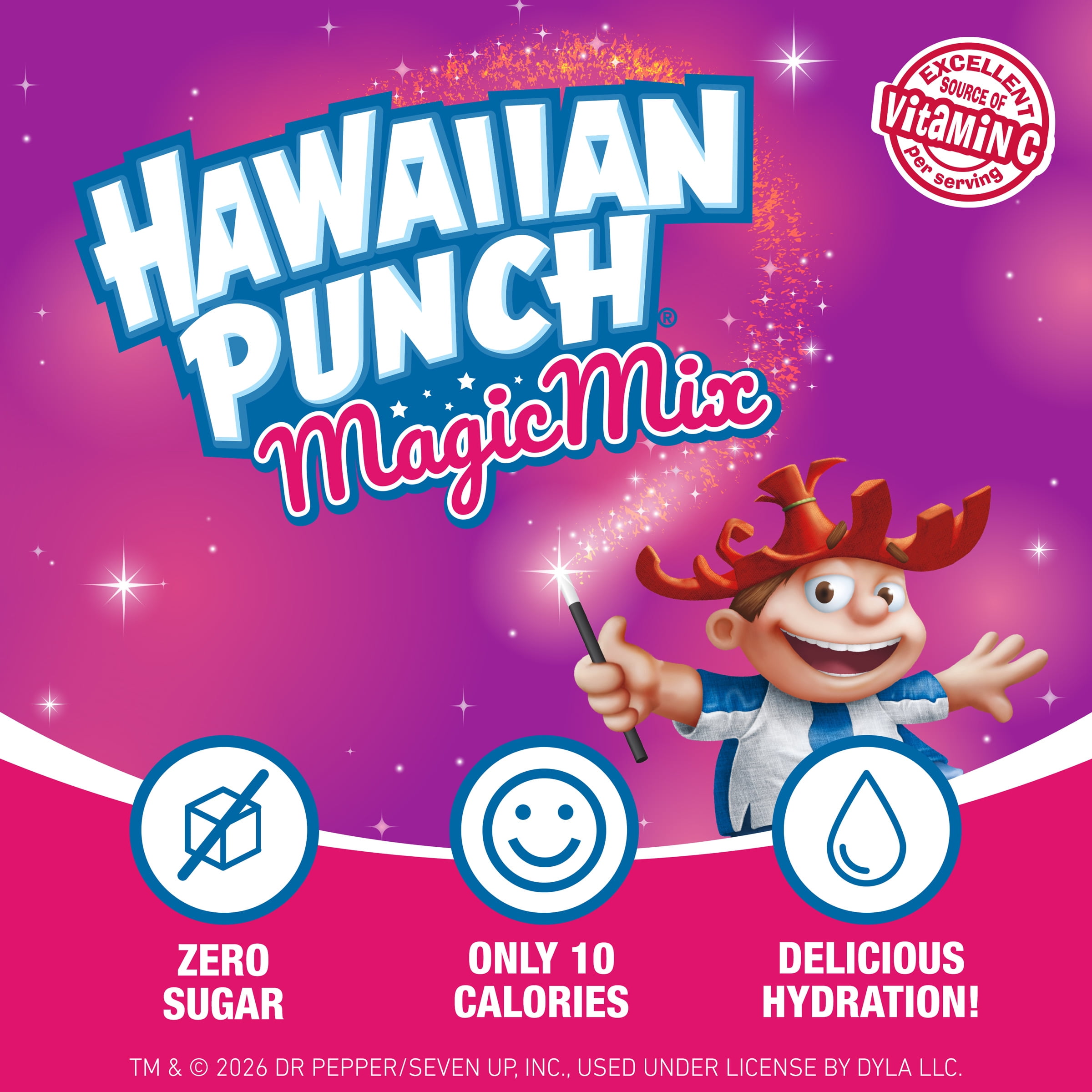 Hawaiian Punch Fairy Dust Powder Drink Mix, Sugar-Free, 8 Sticks