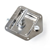 Mobutofu 1Set Silver T-Shape Stainless Steel Toolbox Lock for Truck Toolboxes Outdoor Use