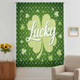 thumbnail image 3 of St. Patrick's Day Sheer Curtains 54 Inches Long, Spring Lucky Shamrock Green Polka Dots Light Filering Curtains, Breathable Simi Curtain Privacy Drapes for Kitchen Bathroom Nursery Window Treatment, 3 of 9