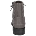 thumbnail image 2 of EASY STREET Womens Gray Lace Up Cushioned Lug Sole Quilted Elsie Round Toe Wedge Zip-Up Combat Boots 11 M, 2 of 4