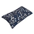 thumbnail image 2 of KLL Cherry Blossoms on Navy Background Pillow Covers Envelope Closure,Super Soft and Cozy Fuzzy Fleece Pillow Case Cover 14"x20", 2 of 7