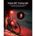 thumbnail image 3 of Bike Tail Light, 200 Lumen Rechargeable Bicycle Rear Light with Brake Sensor, IPX6 Waterproof Cycling Safety Light for Road & Urban Commuters, 3 of 7