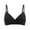 Black, variant on Women Low Cut V Neck Wireless Bra Adjustable Spaghetti Strap Smooth Triangle Bralette Comfort Bra White A