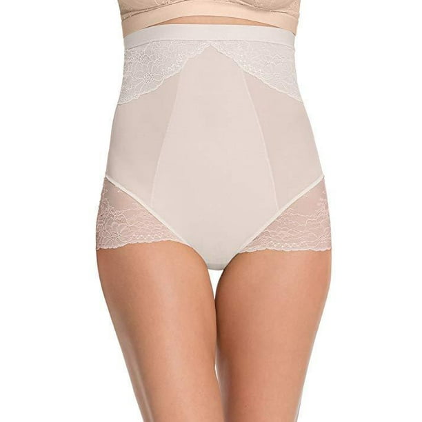 SPANX 10121P Lace High Waisted Brief Underwear Clean White ( 2X