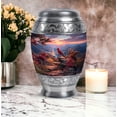 thumbnail image 5 of Cardinal Bird Cremation Urn For Adult Male And Female, 1 Large Blue Decorative Urns For Women, Sunset Funeral Urn For Mother, Grey Small Urns For Human Ashes Set Of 4, (10&3) Inch, 5 of 7