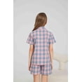 thumbnail image 5 of HiddenValor Girls Pajama Set, 2 Piece Cotton Button Down Short Sleeve Shorts Lounge Sleepwear With Pockets, 5 of 6