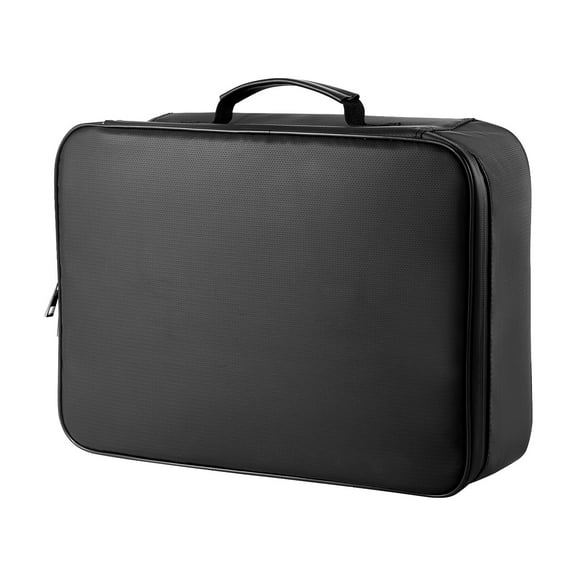 KFFKFF Fireproof Document Box, 1832 ℉ Heat-Resistant and Waterproof Storage with Lock, Portable Multi-Layer Organizer for Home, Office, Travel, and Secure File Storage