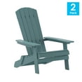 thumbnail image 5 of Flash Furniture Charlestown Folding Adirondack Chair - Sea Foam - Poly Resin - Indoor/Outdoor - Weather Resistant - Set of 2, 5 of 14