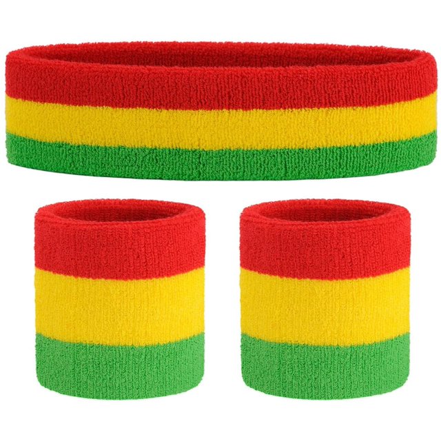 Conjunto de banda para el sudor Banda para la cabeza deportiva Conjunto de muñequeras Bandas para el sudor Muñequera de tela Terry Banda para la muñeca Bandas para la cabeza Absorbe la humedad Banda p Namotu CZYD-ST57-3