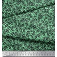 thumbnail image 3 of Soimoi Green Cotton Duck Fabric Dots & Beach Leaves Print Fabric by the Yard 44 Inch Wide, 3 of 3