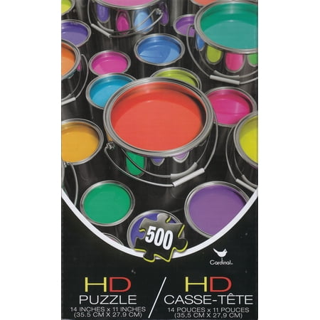 Colorful Paint Cans HD 500 Piece Puzzle