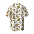 thumbnail image 2 of Sigee Hohey Bee Golden2 Print Men's Shirts Casual Button Down Short Sleeve Summer Beach Shirt Hawaiian Vacation Shirts Tee Shirt-Medium, 2 of 7